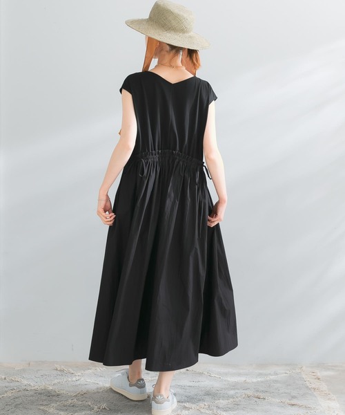 『WEB限定』ドッキングウエストギャザーワンピース