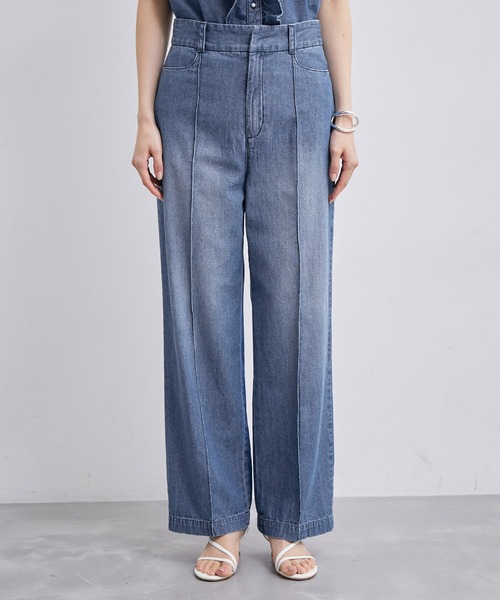 ROPE'（ロペ）の「【雑誌掲載】【洗える】サステナブルデニムパンツ/セットアップ対応（デニムパンツ・レディース・ブルー系その他4・36/38）」の4枚目の写真