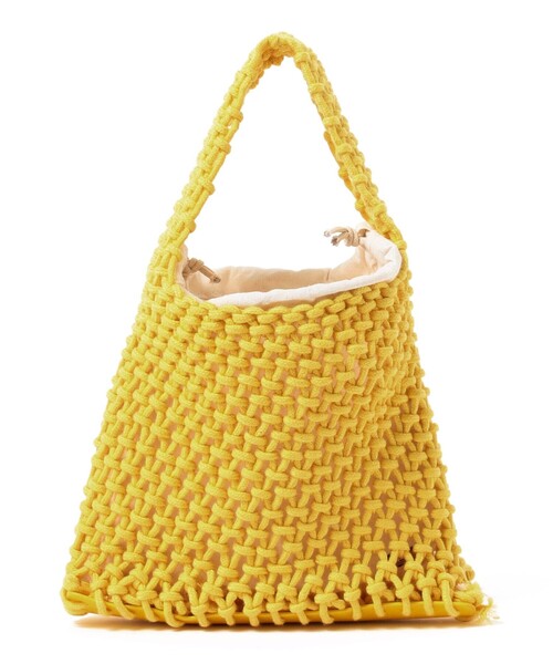 B:MING by BEAMS（ビーミングバイビームス）の「B:MING by BEAMS / マクラメ バッグ（トートバッグ・レディース・グリーン/ブルー/イエロー・ONE SIZE）」の4枚目の写真