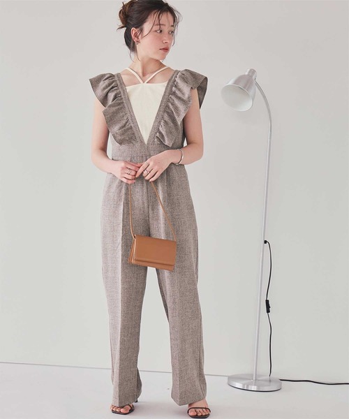 フリルデザインオールインワン（つなぎ/オールインワン）｜titivate