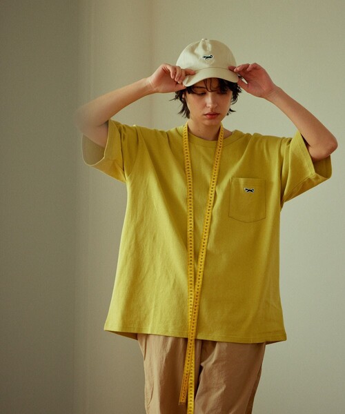 TOWNCRAFT（タウンクラフト）の「TOWN CRAFT/タウンクラフト 別注 ワンポイント クルーネック半袖ポケットTシャツ カットソー（Tシャツ/カットソー・メンズ・ホワイト/ブラック/グレー/イエロー/オリーブ・SMALL/MEDIUM/LARGE）」の5枚目の写真