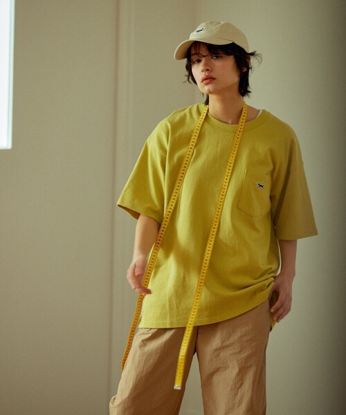 TOWNCRAFT（タウンクラフト）の「TOWN CRAFT/タウンクラフト 別注 ワンポイント クルーネック半袖ポケットTシャツ カットソー（Tシャツ/カットソー・メンズ・ホワイト/ブラック/グレー/イエロー/オリーブ・SMALL/MEDIUM/LARGE）」の6枚目の写真