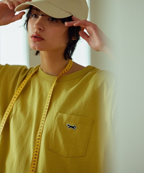 TOWNCRAFT（タウンクラフト）の「TOWN CRAFT/タウンクラフト 別注 ワンポイント クルーネック半袖ポケットTシャツ カットソー（Tシャツ/カットソー・メンズ・ホワイト/ブラック/グレー/イエロー/オリーブ・SMALL/MEDIUM/LARGE）」の9枚目の写真