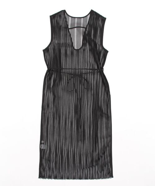 Miscere（ミスケーレ）の「☆ 2WAYアシメスリットストライプメッシュワンピース　252739（ワンピース・レディース・ブラック/オフホワイト・FREE）」の4枚目の写真