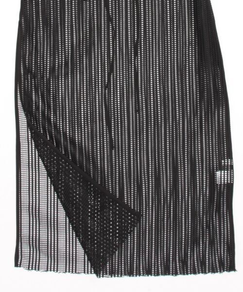 Miscere（ミスケーレ）の「☆ 2WAYアシメスリットストライプメッシュワンピース　252739（ワンピース・レディース・ブラック/オフホワイト・FREE）」の3枚目の写真