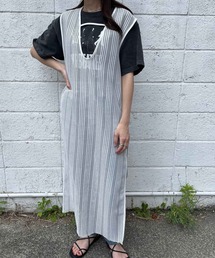 Miscere（ミスケーレ）の「☆ 2WAYアシメスリットストライプメッシュワンピース　252739（ワンピース）」