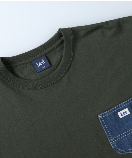 Lee(リー)の「Lee(リー)デニムポケット半袖Tシャツ(Tシャツ/カットソー・メンズ・ダークグリーン・M/L/XL)」の3枚目の写真