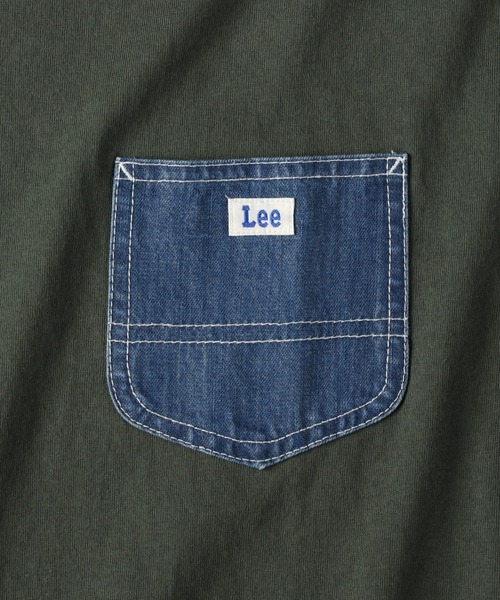 Lee(リー)の「Lee(リー)デニムポケット半袖Tシャツ(Tシャツ/カットソー・メンズ・ダークグリーン・M/L/XL)」の6枚目の写真