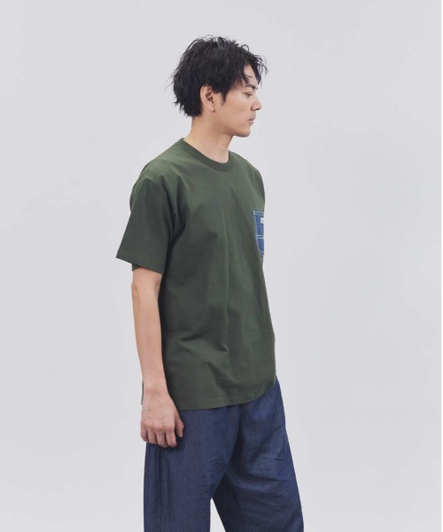 Lee(リー)の「Lee(リー)デニムポケット半袖Tシャツ(Tシャツ/カットソー・メンズ・ダークグリーン・M/L/XL)」の7枚目の写真