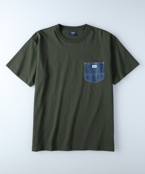 Lee(リー)の「Lee(リー)デニムポケット半袖Tシャツ(Tシャツ/カットソー・メンズ・ダークグリーン・M/L/XL)」の9枚目の写真