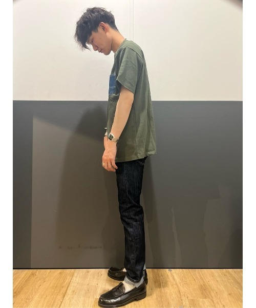 Lee(リー)の「Lee(リー)デニムポケット半袖Tシャツ(Tシャツ/カットソー・メンズ・ダークグリーン・M/L/XL)」の11枚目の写真