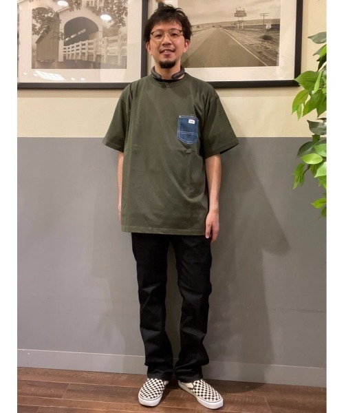 Lee(リー)の「Lee(リー)デニムポケット半袖Tシャツ(Tシャツ/カットソー・メンズ・ダークグリーン・M/L/XL)」の13枚目の写真