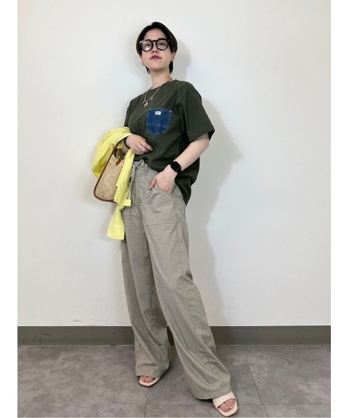 Lee(リー)の「Lee(リー)デニムポケット半袖Tシャツ(Tシャツ/カットソー・メンズ・ダークグリーン・M/L/XL)」の14枚目の写真