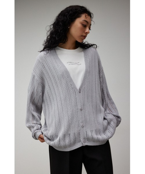 OPENWORK KNIT CARDIGAN/オープンワークニットカーディガン（カーディガン/ボレロ）｜AZUL BY MOUSSY（アズールバイマウジー）
