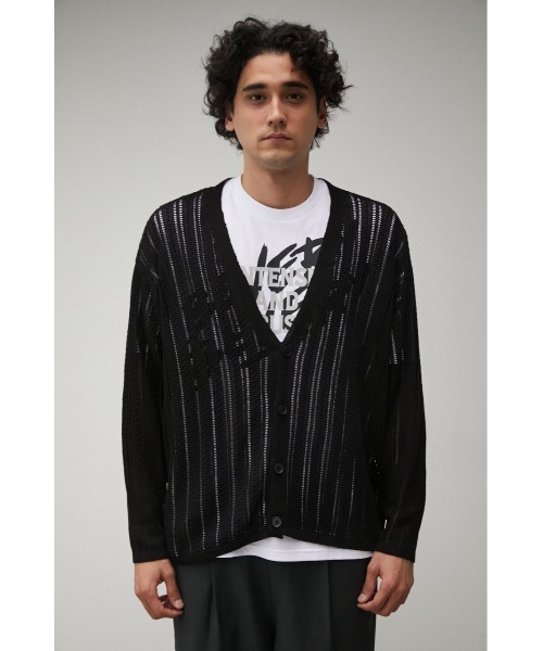 OPENWORK KNIT CARDIGAN/オープンワークニットカーディガン