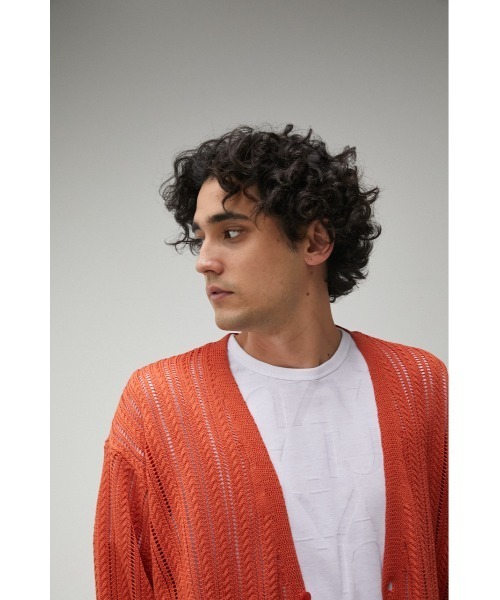 ロニースコッツ　モヘヤ　ウール　ニット　カーディガン　日本製　オレンジ 60s Rob Scot モヘヤ ニット カーディガン マスタード M - Sixpacjoe