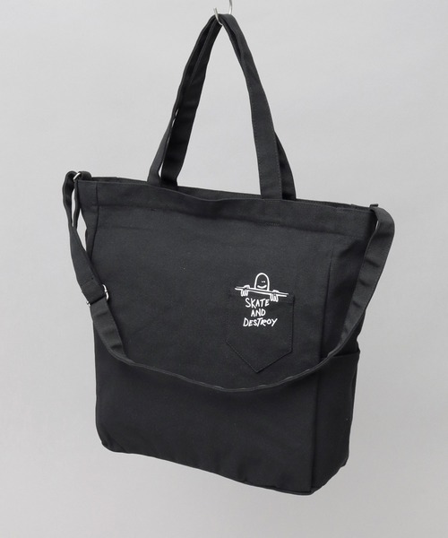 大容量 2WAY キャンバス ショルダー トートバッグ （GONZ・マグロゴ