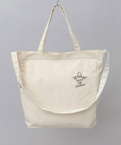 大容量 2WAY キャンバス ショルダー トートバッグ （GONZ・マグロゴ