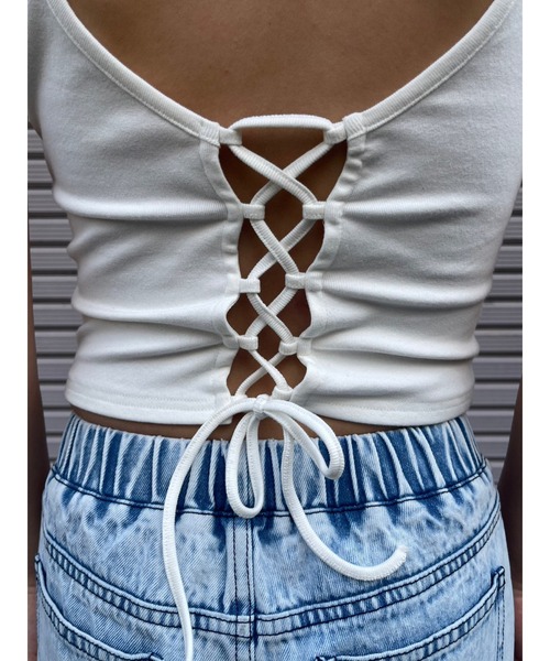 EGOIST（エゴイスト）の「パット付Backデザイントップス（Tシャツ/カットソー・レディース・ブルー/ブラック/ホワイト・FREE）」の22枚目の写真