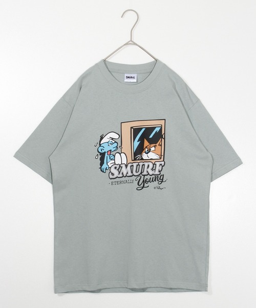 ALWAYS GOOD TIME(オルウェイズグッドタイム)の「【THE SMURFS/スマーフ】プリント/刺繍 天竺半袖Tシャツ(Tシャツ/カットソー・メンズ・ブラック/オフホワイト/グリーン/ライトオレンジ系・M/L)」の3枚目の写真