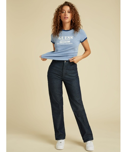 Guess（ゲス）の「GUESS Originals Heather Ringer Tee（Tシャツ/カットソー・レディース・グリーン/ライトベージュ/ライトブルー・X-SMALL/LARGE/MEDIUM/SMALL）」の8枚目の写真