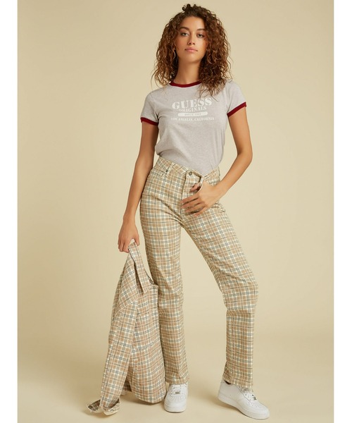 Guess（ゲス）の「GUESS Originals Heather Ringer Tee（Tシャツ/カットソー・レディース・グリーン/ライトベージュ/ライトブルー・X-SMALL/LARGE/MEDIUM/SMALL）」の11枚目の写真