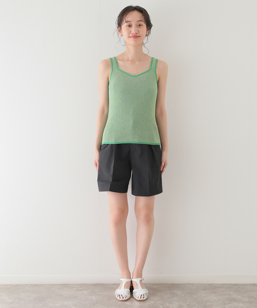 SLOBE citron.（スローブシトロン）の「SLOBE citron.ワッフルニットノースリーブ（ニット/セーター・レディース・ピンク/グリーン・FREE）」の13枚目の写真