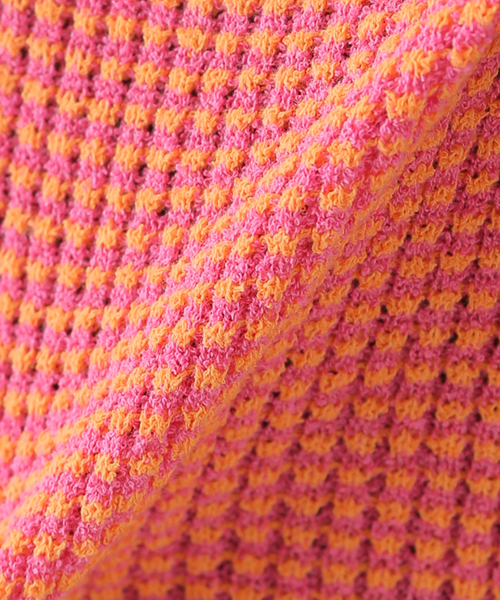 SLOBE citron.（スローブシトロン）の「SLOBE citron.ワッフルニットノースリーブ（ニット/セーター・レディース・ピンク/グリーン・FREE）」の6枚目の写真