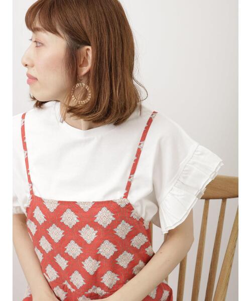 Lugnoncure(ルノンキュール)の「フリル袖トップス(Tシャツ/カットソー・レディース・オフホワイト/ブルー/チャコールグレー・F)」の22枚目の写真