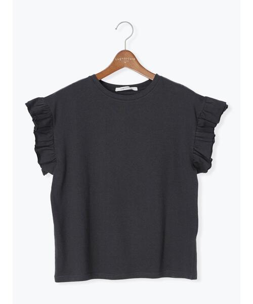 Lugnoncure(ルノンキュール)の「フリル袖トップス(Tシャツ/カットソー・レディース・オフホワイト/ブルー/チャコールグレー・F)」の20枚目の写真