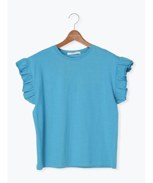 Lugnoncure(ルノンキュール)の「フリル袖トップス(Tシャツ/カットソー・レディース・オフホワイト/ブルー/チャコールグレー・F)」の19枚目の写真