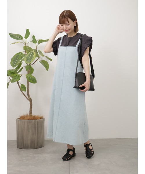 Lugnoncure(ルノンキュール)の「フリル袖トップス(Tシャツ/カットソー・レディース・オフホワイト/ブルー/チャコールグレー・F)」の12枚目の写真