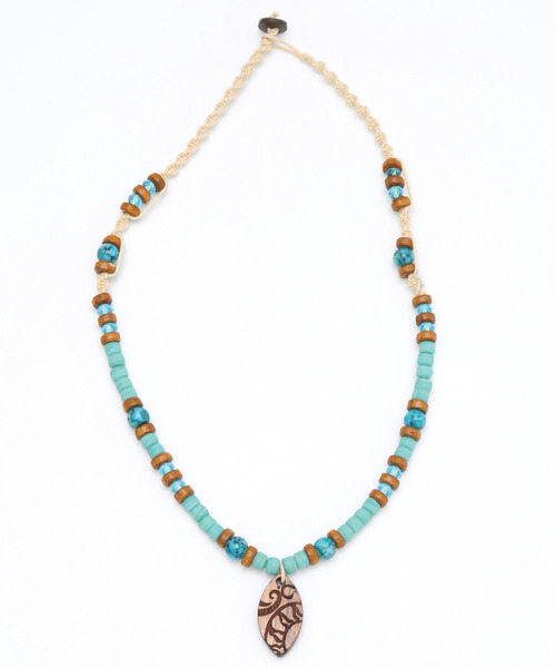 チャイハネ(チャイハネ)の「【チャイハネ】リトラネックレス(ネックレス・レディース・パープル/グリーン/ブラック/ライトブルー・FREE)」の3枚目の写真