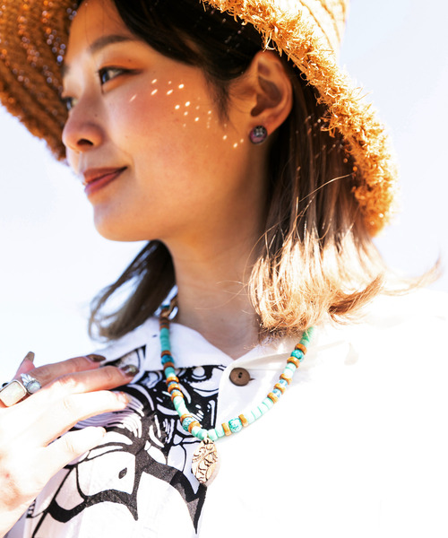 チャイハネ(チャイハネ)の「【チャイハネ】リトラネックレス(ネックレス・レディース・パープル/グリーン/ブラック/ライトブルー・FREE)」の11枚目の写真