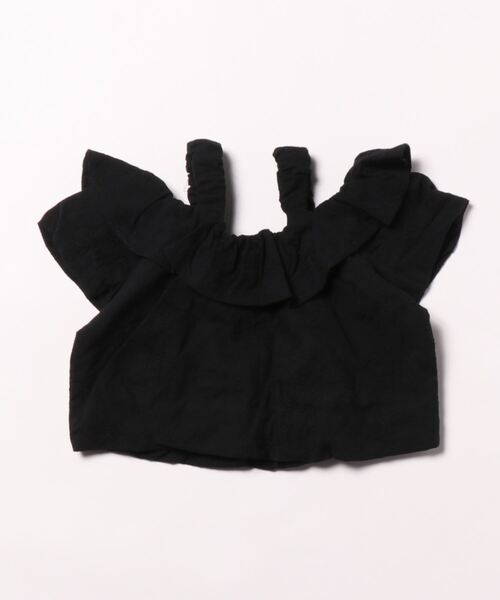 petit main（プティマイン）の「【リンク】レースオフショル短丈トップス(キッズ)（シャツ/ブラウス・キッズ・ブラック/オレンジ/アイボリー・80ｃｍ/90cm/100cm/110cm/120cm/130cm）」の12枚目の写真