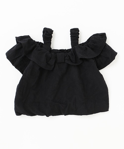 petit main（プティマイン）の「【リンク】レースオフショル短丈トップス(キッズ)（シャツ/ブラウス・キッズ・ブラック/オレンジ/アイボリー・80ｃｍ/90cm/100cm/110cm/120cm/130cm）」の18枚目の写真