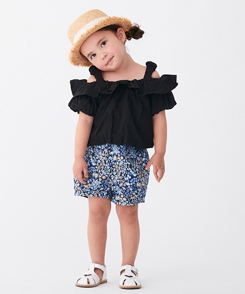 petit main（プティマイン）の「【リンク】レースオフショル短丈トップス(キッズ)（シャツ/ブラウス・キッズ・ブラック/オレンジ/アイボリー・80ｃｍ/90cm/100cm/110cm/120cm/130cm）」の19枚目の写真