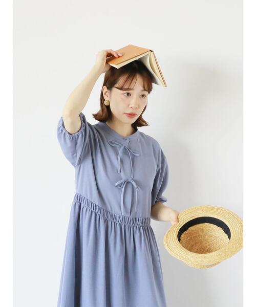 ehka sopo（エヘカソポ）の「リボンワンピース（ワンピース・レディース・ミント/ベージュ/グレー・F）」の2枚目の写真