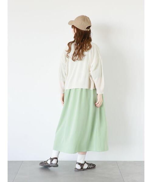 ehka sopo（エヘカソポ）の「リボンワンピース（ワンピース・レディース・ミント/ベージュ/グレー・F）」の7枚目の写真