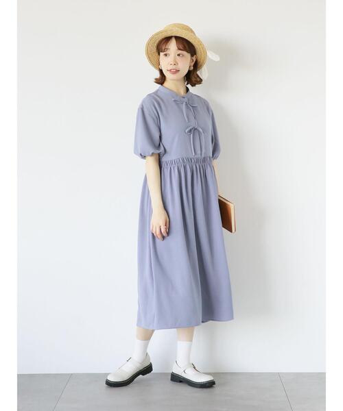 ehka sopo（エヘカソポ）の「リボンワンピース（ワンピース・レディース・ミント/ベージュ/グレー・F）」の16枚目の写真