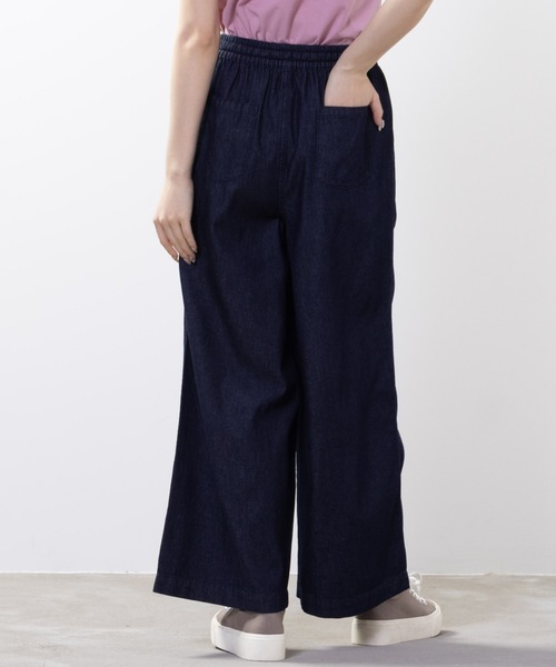 NAVY(ネイビー)の「ライトオンス デニム ワイドパンツ(デニムパンツ・レディース・ダークブルー/ストライプ・M/L)」の11枚目の写真