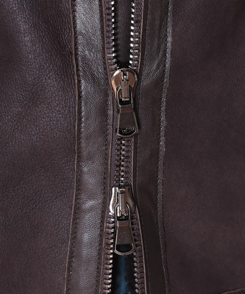DRESSLAVE（ドレスレイブ）の「PAOLA GELLI / merino ricciolo waxy(メリノムートンコート)（ムートンコート・レディース・ブラウン・44）」の11枚目の写真