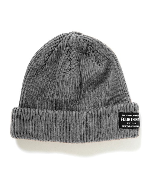 430（フォーサーティ）の「【430】MILTAG MID BEANIE（ニットキャップ/ビーニー・メンズ・グレー/ブルー/ブラック・FREE）」の3枚目の写真