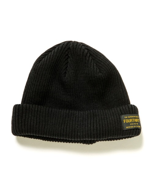 430（フォーサーティ）の「【430】MILTAG MID BEANIE（ニットキャップ/ビーニー・メンズ・グレー/ブルー/ブラック・FREE）」の2枚目の写真