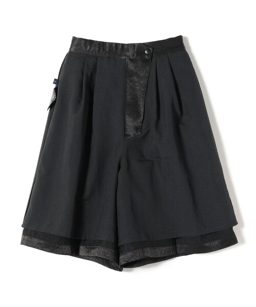 SHIPS（シップス）の「〈手洗い可能〉アセテート サテン タック ショーツ◆（その他パンツ・レディース・ブラック・36/38）」の9枚目の写真