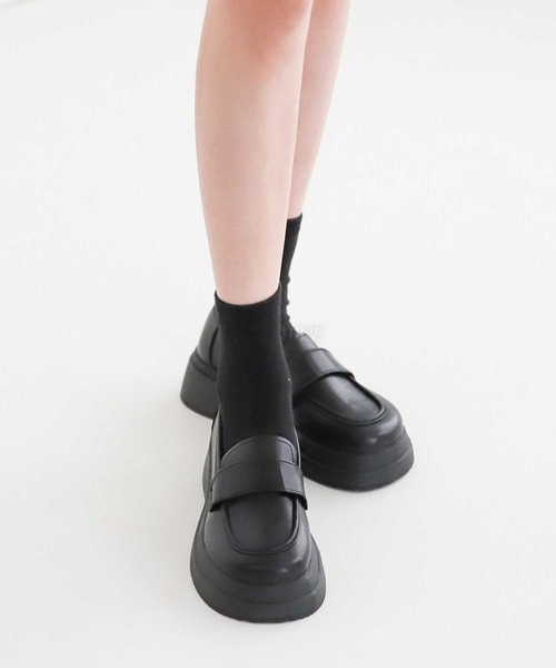 CALIFORNIA OUTFITTERS（カリフォルニア アウトフィッターズ）の「3-6C19 厚底 ローファー【Maison select -メゾンセレクト-】（ローファー・レディース・ホワイト/ブラック・23/24/24.5/23.5）」の5枚目の写真