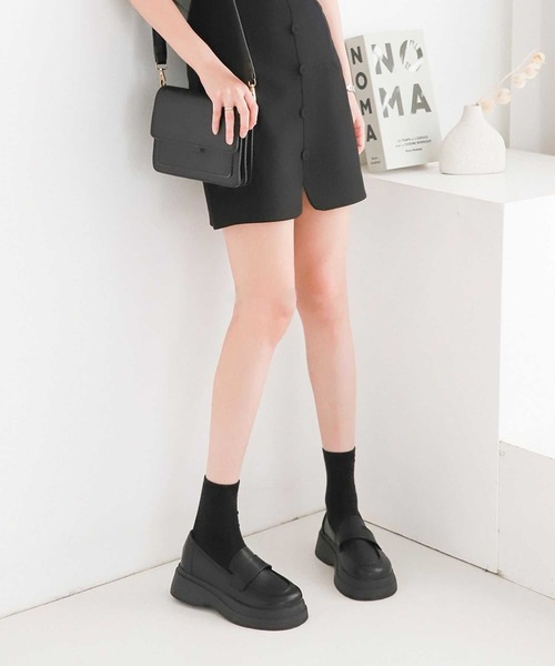 CALIFORNIA OUTFITTERS（カリフォルニア アウトフィッターズ）の「3-6C19 厚底 ローファー【Maison select -メゾンセレクト-】（ローファー・レディース・ホワイト/ブラック・23/24/24.5/23.5）」の7枚目の写真