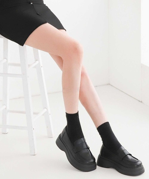 CALIFORNIA OUTFITTERS（カリフォルニア アウトフィッターズ）の「3-6C19 厚底 ローファー【Maison select -メゾンセレクト-】（ローファー・レディース・ホワイト/ブラック・23/24/24.5/23.5）」の8枚目の写真