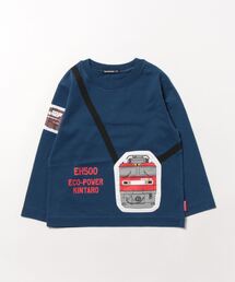 Moujonjon（ムージョンジョン）の「JR貨物電車ポシェット長袖Tシャツ（Tシャツ/カットソー・キッズ）」
