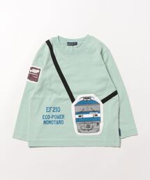 Moujonjon | JR貨物電車ポシェット長袖Tシャツ(Tシャツ/カットソー)
